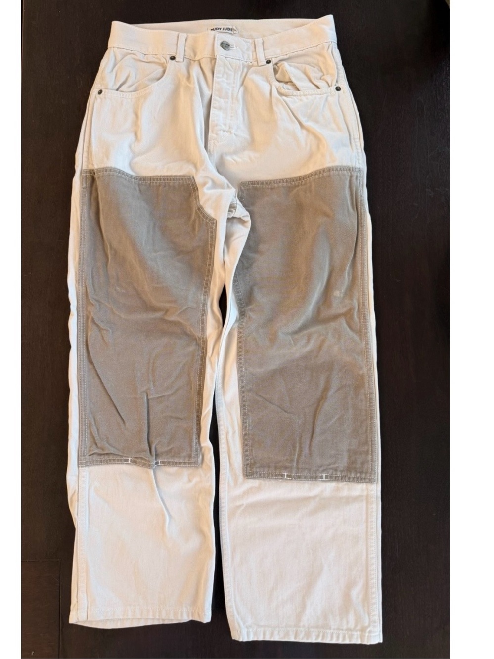 Rudy Jude Two-Tone utility  jeans in Salt and Sage